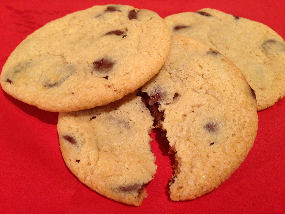 Vegane Chocolate Chip Cookies - so chewy!